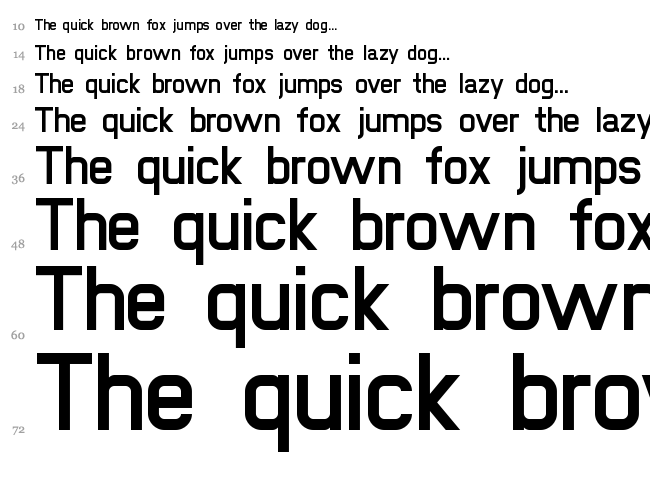 New Media font waterfall